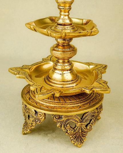 Brass Annapakshi Diya - 16 inch - WL5658