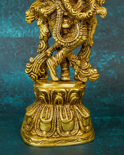 Brass Krishna Idol - 12 inch - WL5660