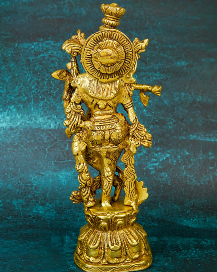 Brass Krishna Idol - 12 inch - WL5660