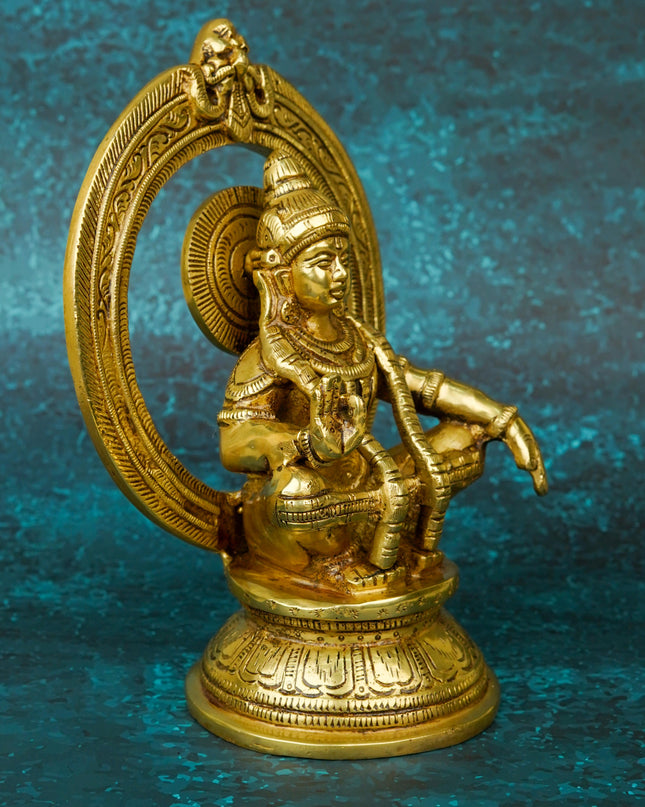 Brass Ayyapan Idol - 8 inch - WL5661