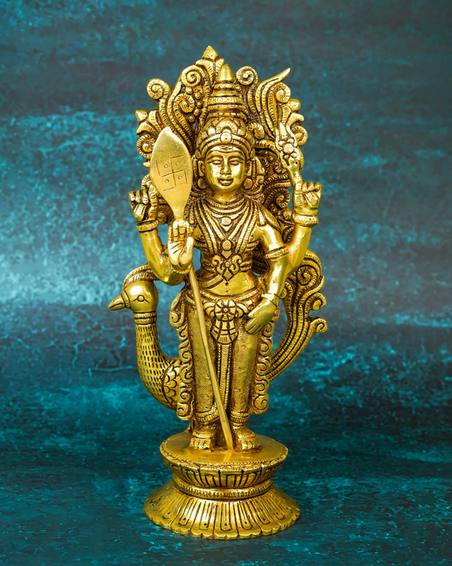 Brass Murugan Idol - 10 inch - WL5663