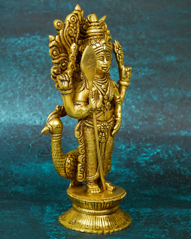 Brass Murugan Idol - 10 inch - WL5663