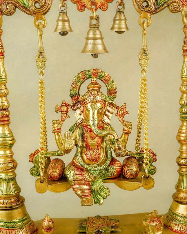 Brass Jhoola Ganesha - 25 inch - WL5668