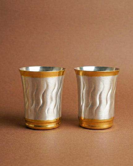 Snake Design - Set of 2 Glass - 4 inch - WL5675