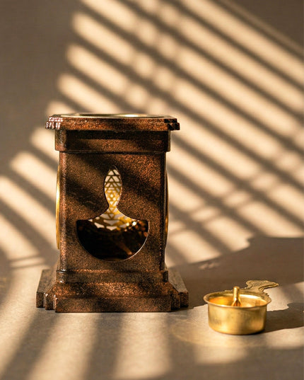 Brown - Ganesha Lamp - 5 inch - WL5676