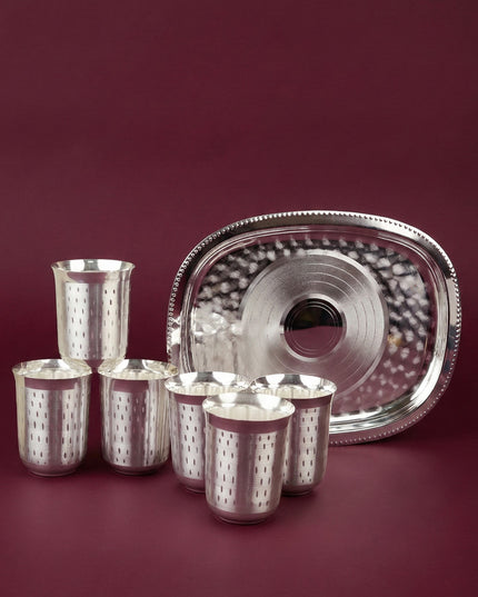 Tray with Set of 6 Glass - WL5688