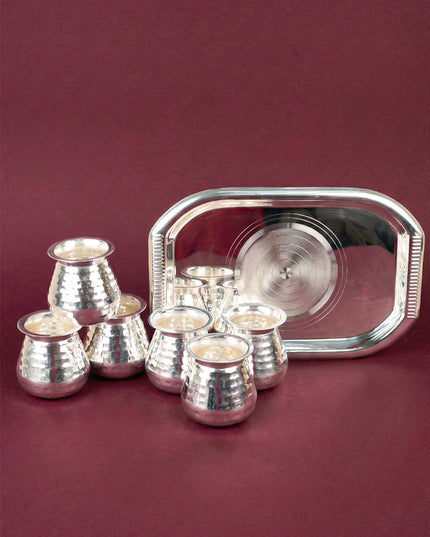 Tray with Set of 6 Glass - WL5689