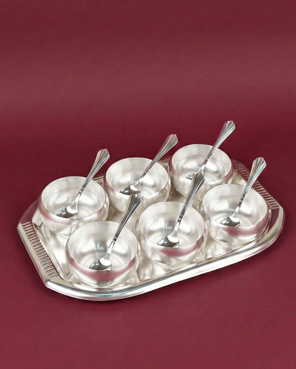 Tray with Set of 6 Bowl with Spoon - WL5690