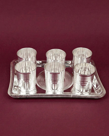 Tray with Set of 6 Glass - WL5691