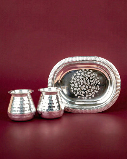 Tray with Set of 2 Glass - WL5693