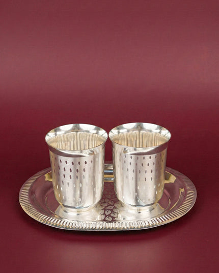 Tray with Set of 2 Glass - WL5695