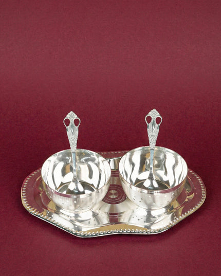 Tray with Set of 2 Bowl with Spoon - WL5696