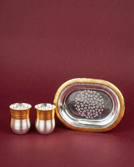 Tray with Set of 2 Glass - WL5698