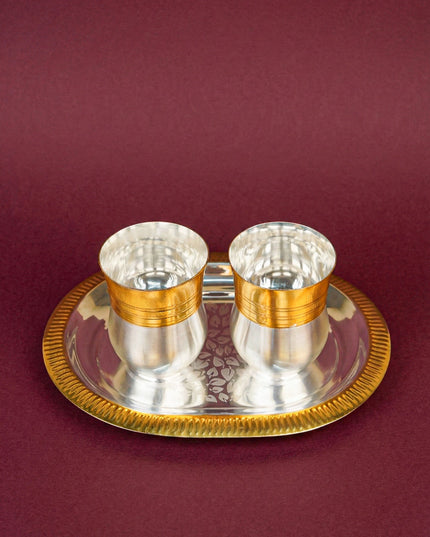 Tray with Set of 2 Glass - WL5698