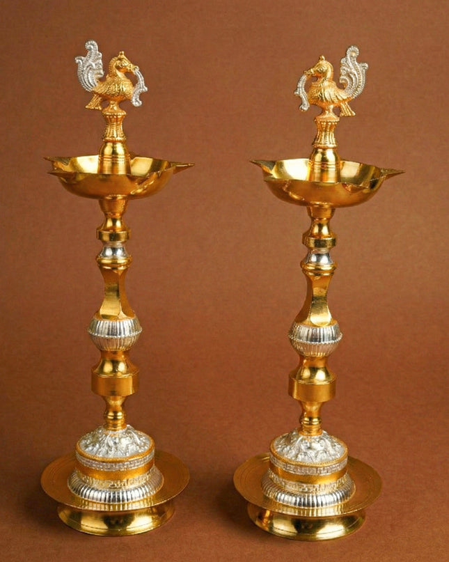 Annapakshi Kuthu Vilaku - Set of 2 - 20 inch - WL5707
