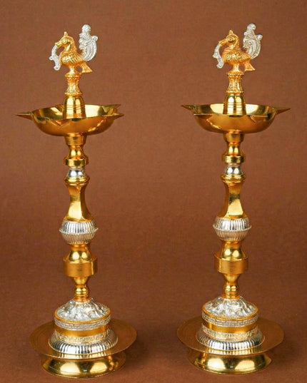 Annapakshi Kuthu Vilaku - Set of 2 - 20 inch - WL5707