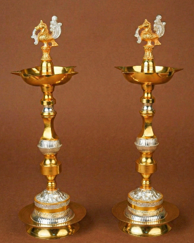 Annapakshi Kuthu Vilaku - Set of 2 - 20 inch - WL5707