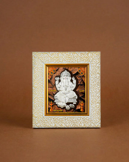 999 Silver - Ganesha Wall Hanging Frame - WL5714