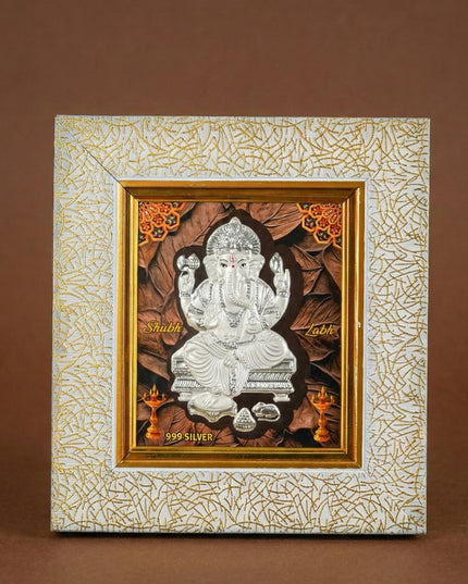 999 Silver - Ganesha Wall Hanging Frame - WL5714