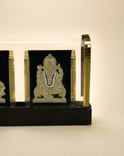 Gold Plated - Lakshmi Ganesha with Arcylic Cabinet - WL5715