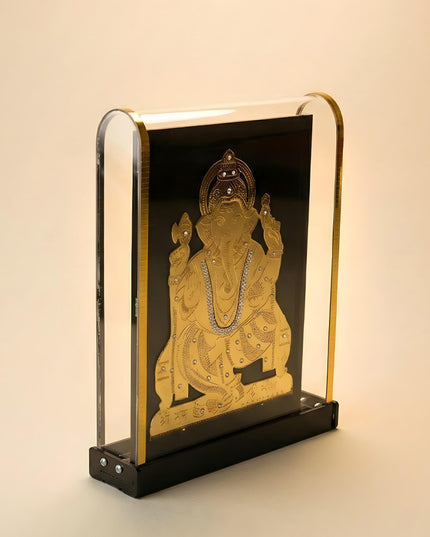 Gold Plated - Ganesha with Arcylic Cabinet - WL5719