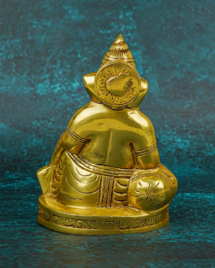 Brass Ganesha Idol - 6 inch - WL5722
