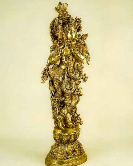 Brass Krishna Idol - 30 Inch - WL5724