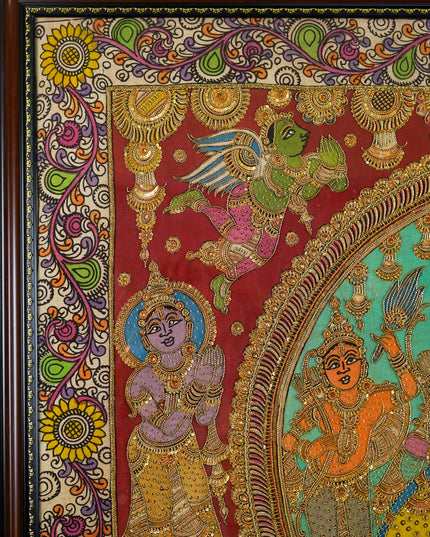 Frame: Pen Kalamkari God Ram & Godess - WL5729