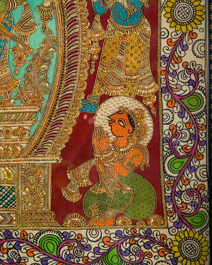 Frame: Pen Kalamkari God Ram & Godess - WL5729