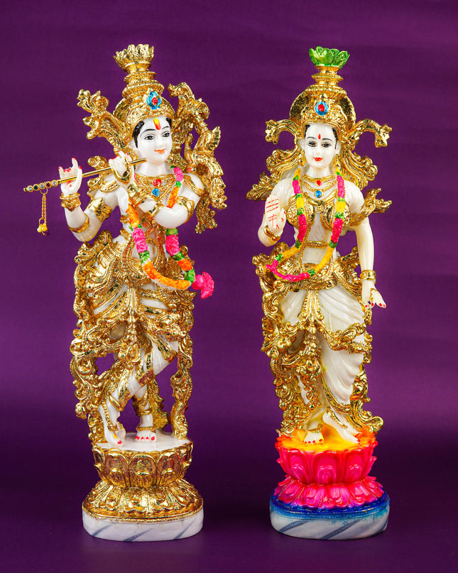 Polyresin Radha Krishna Idol - 14 inch - WL5732