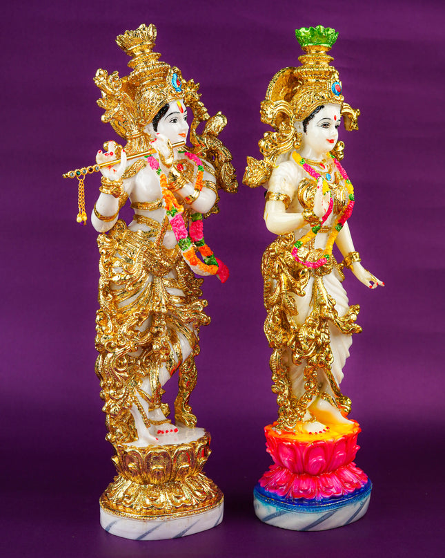 Polyresin Radha Krishna Idol - 14 inch - WL5732