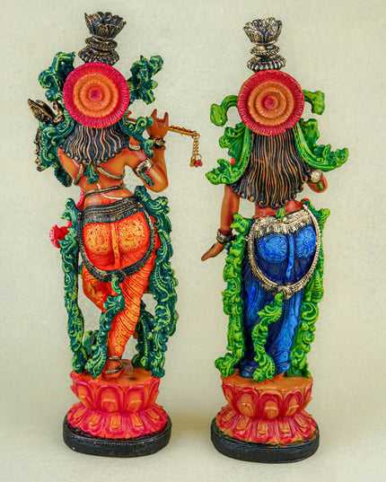 Polyresin Radha Krishna Idol - 14 inch - WL5739