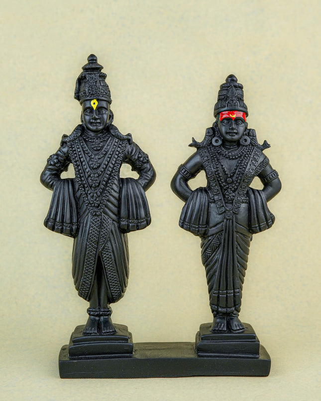 Polyresin Panduranga Rukmini Idol - 8 inch - WL5742