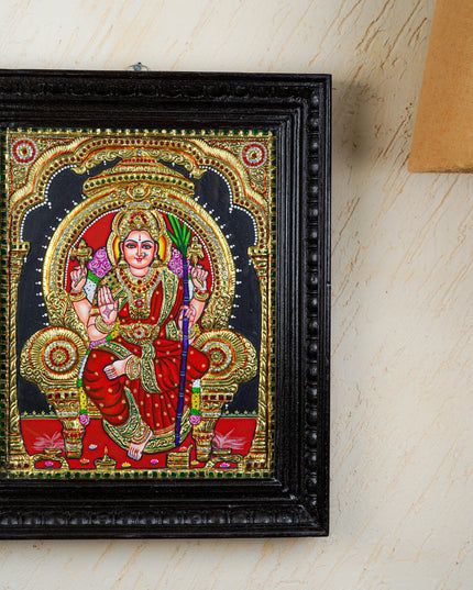 Tanjore Painting - Lalithambigai - Semi Embossed - 15x12 inch - WL5761