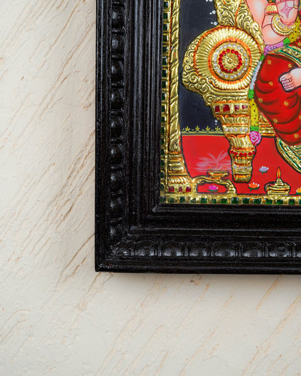Tanjore Painting - Lalithambigai - Semi Embossed - 15x12 inch - WL5761