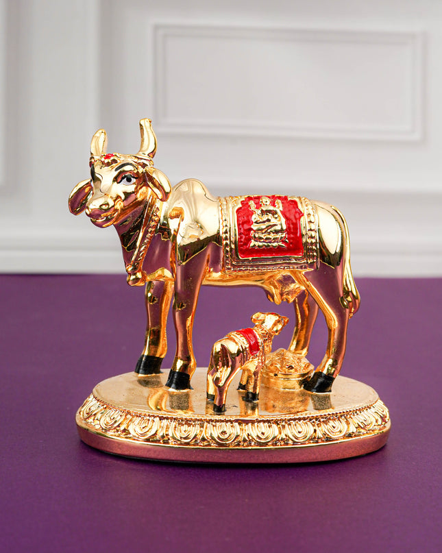 Polyresin Cow & Calf Idol - 4 inch - WL5766