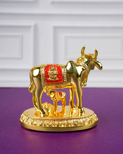 Polyresin Cow & Calf Idol - 4 inch - WL5766