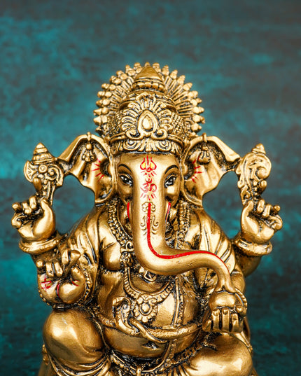 Polyresin Ganesha Idol - 6 inch - WL5785