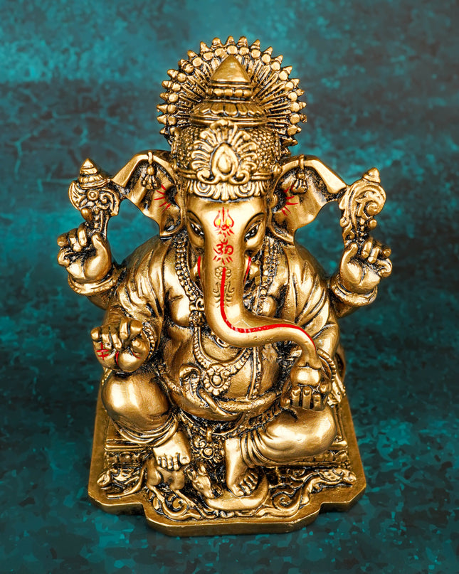 Polyresin Ganesha Idol - 6 inch - WL5785