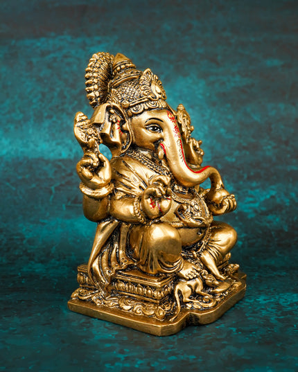 Polyresin Ganesha Idol - 6 inch - WL5785