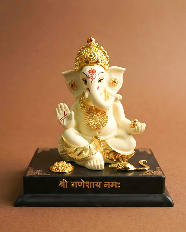 Polyresin Ganesha Idol - 4 inch - WL5788