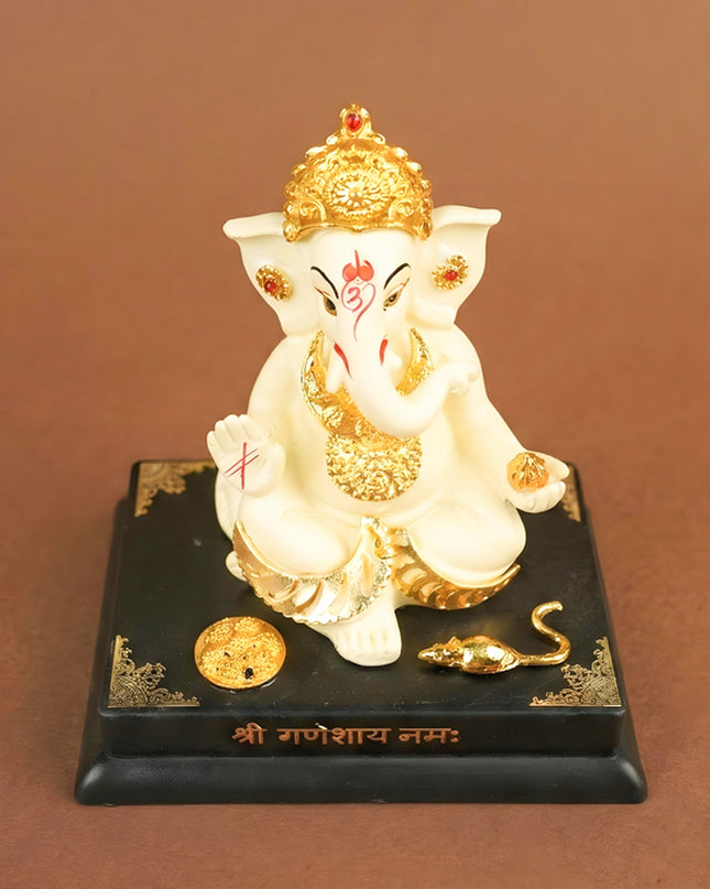 Polyresin Ganesha Idol - 4 inch - WL5788