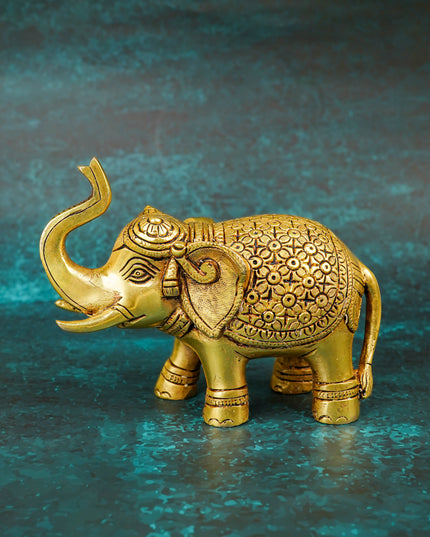 Brass Elephant Idol - 7 inch - WL5799