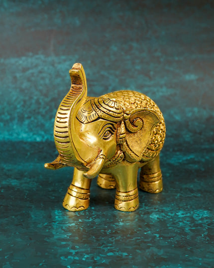 Brass Elephant Idol - 7 inch - WL5799