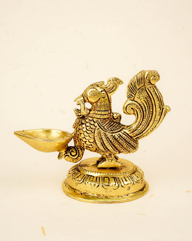 Brass Annapakshi Diya - 5 inch - WL5800
