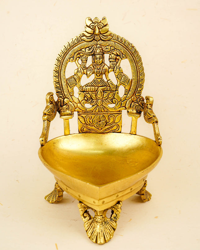 Brass Gajalakshmi Diya - 9 inch - WL5801