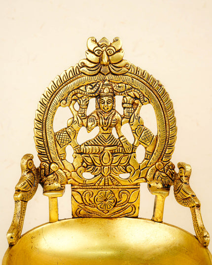Brass Gajalakshmi Diya - 9 inch - WL5801