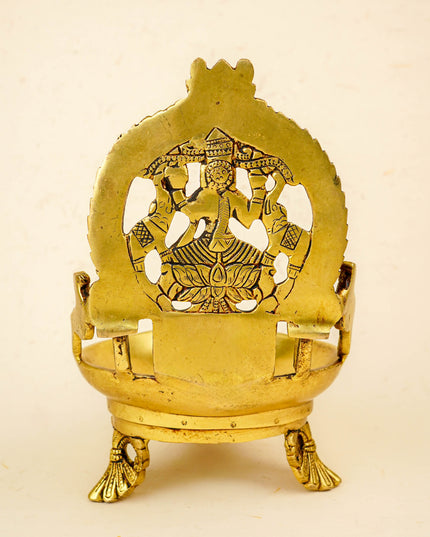 Brass Gajalakshmi Diya - 9 inch - WL5801