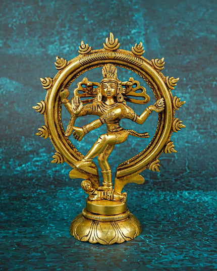 Brass Nataraja Idol - 7 inch - WL5812