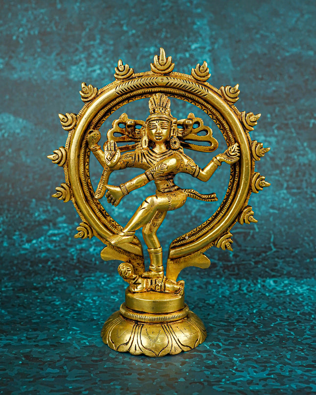 Brass Nataraja Idol - 7 inch - WL5812